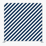 Navy Stripes Single Sided Tension Fabric Backdrop Frame and Fabric Set
